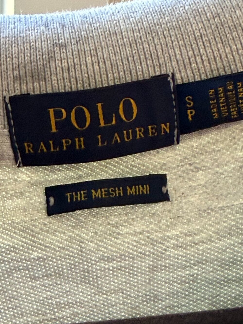 Polo Ralph Lauren Gray Polo Bear Mesh Mini Dress Size S Preppy Classic - Picture 7 of 8